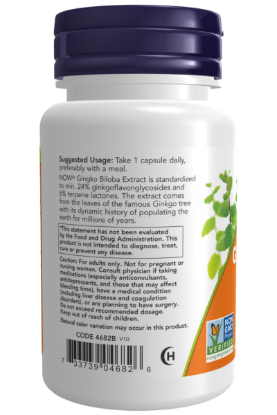 Гинкго Билоба Now Foods Ginkgo Biloba, 100 капс.