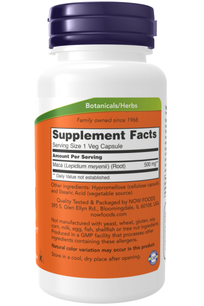 Мака Now Foods Maca 500 мг, 100 капс.