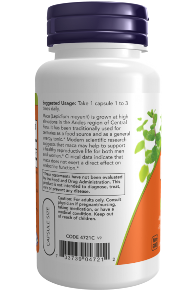 Мака Now Foods Maca 500 мг, 100 капс.