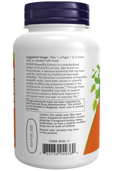 Экстракт Босвелии Now Foods Boswellia Extract, 90 капсул