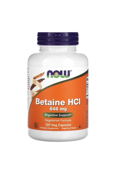 Now Foods Betaine HCL 648 mg 120 капс.