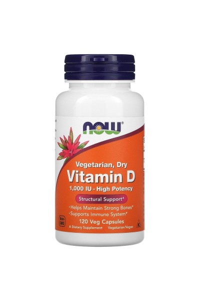 Vitamin D 1000 (120 veg. caps) от NOW