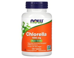 Now Foods Chlorella (хлорелла), 1000 мг/таб, 120 таблеток