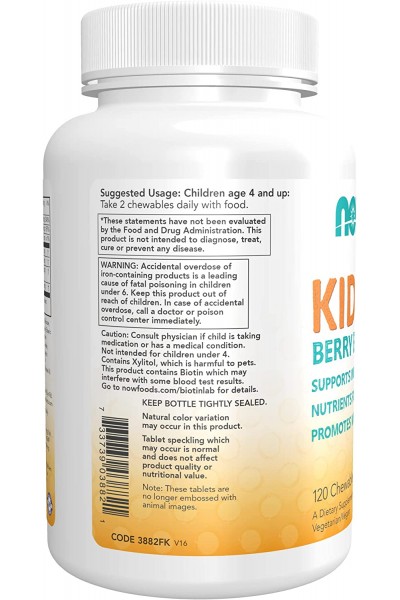 Мультикомплекс для детей Now Foods Kid Vits, 120 табл.