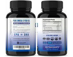 Omega 3 Fish Oil from NutraChamps, 1296EPA/864DHA (90 caps)-foto2