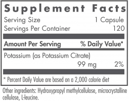 NutriCology Potassium Citrate (Цитрат калия), 99 мг, 120 капс-foto2