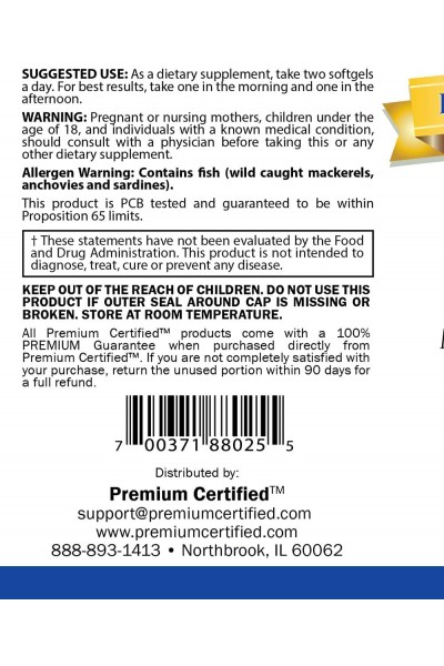 Omega-3 900EPA/600DHA from Premium Certified (60 caps) Omega-3 900EPA/600DHA from Premium Certified (60 caps)