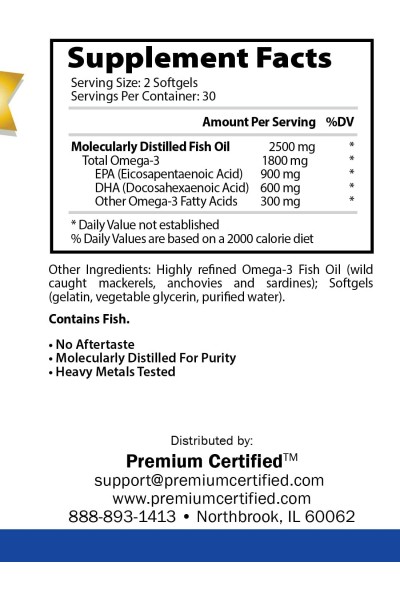 Omega-3 900EPA/600DHA from Premium Certified (60 caps) Omega-3 900EPA/600DHA from Premium Certified (60 caps)