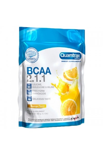 Quamtrax BCAA 2:1:1 + Glutamine Powder (БЦАА + глютамин), 500 гр