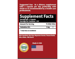 RaeSun Botanics Yohimbine HCL (Йохимбин), 5 мг, 120 капс-foto3