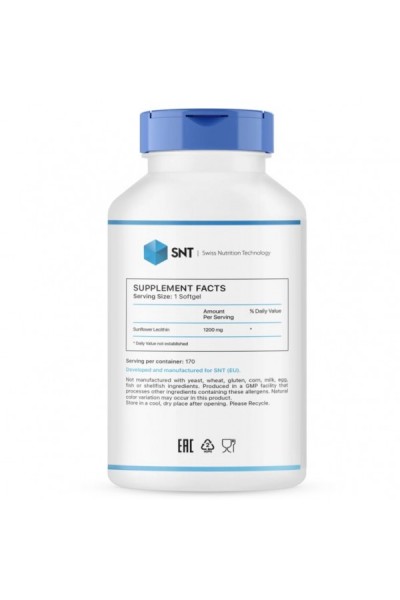 Sunflower Lecithin SNT, 1200 мг (170 капсул) Sunflower Lecithin SNT, 1200 мг (170 капсул)