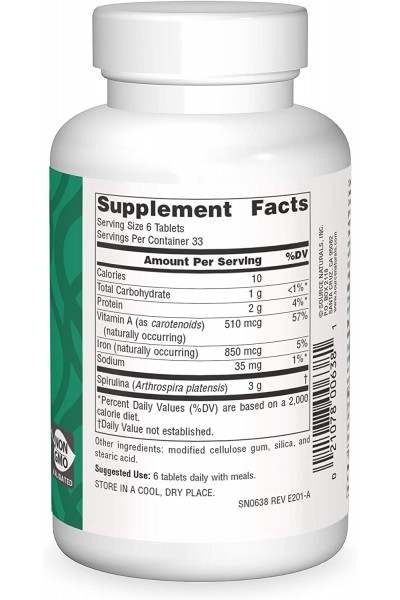 Спирулина Source Naturals, 500 mg (200 tabl)