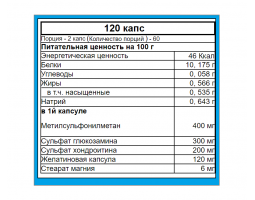 Glucosamine Chondroitine MSM Strimex (120 капс)-foto2