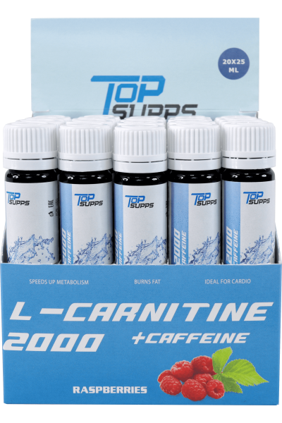 TopSupps L-carnitine 2000(Карнитин), малина, 20*25 мл