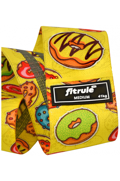 FitRule Фитнес-резинка принтованная тканевая (пончик, 41 кг)