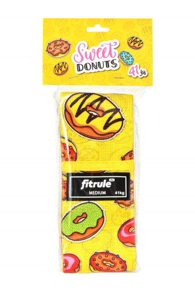 FitRule Фитнес-резинка принтованная тканевая (пончик, 41 кг)