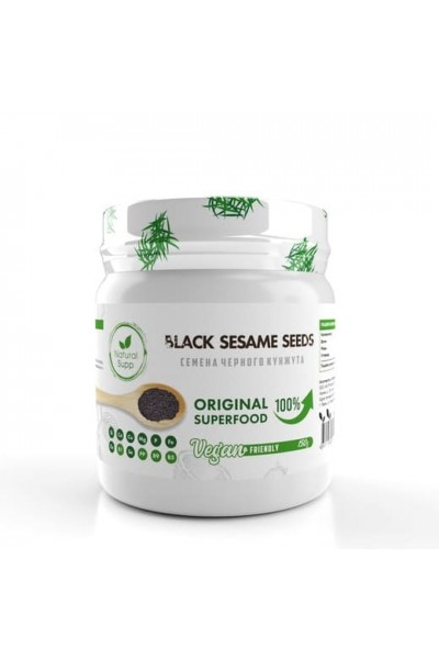 NaturalSupp Black Sesame seeds (Семена кунжута чёрного), 150 гр