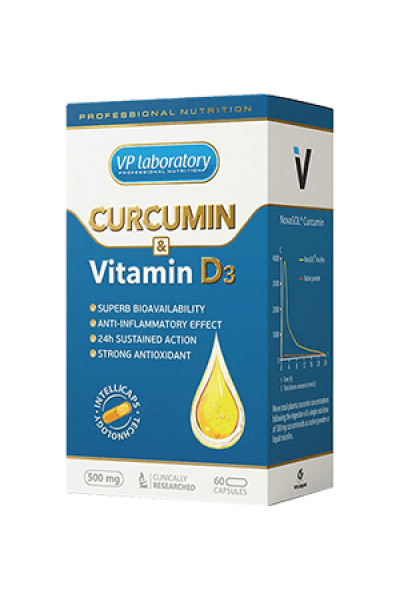 Куркумин + Витамин Д3 VPLab Curcumin & Vitamine D3 (60 капс)