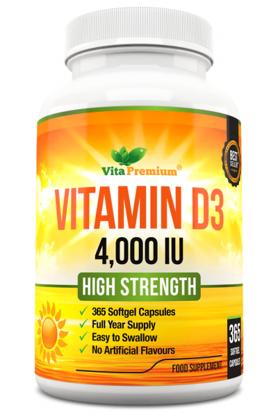Vitamin D3 4000 IU from VitaPremium (365 caps)