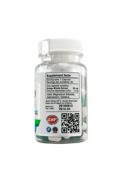 Ginkgo Biloba from WestPharm, 60 мг (60 капсул)